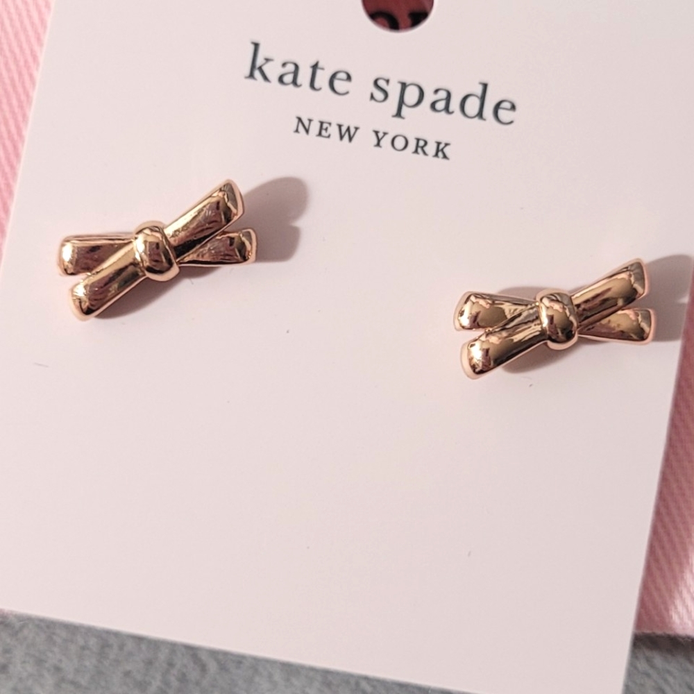 Kate ♠️ Rose Gold Double Bow Earrings